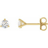 Lab Diamond Stud Earrings in 14 Karat Yellow Gold 0.33 Carat