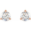 Lab Diamond Stud Earrings in 14 Karat Rose Gold 0.33 Carat