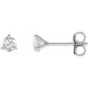 White Lab Diamond Earrings in 14 Karat White Gold 0.33 Carat