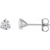 White Lab Diamond Earrings in 14 Karat White Gold 0.50 Carat