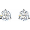 White Lab Diamond Earrings in 14 Karat White Gold 1 Carat