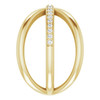 Buy 14 Karat Yellow Gold 0.17 Carat Diamond Criss-Cross Ring