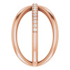 Buy 14 Karat Rose Gold 0.17 Carat Diamond Criss-Cross Ring
