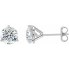 White Diamond Earrings in 14 Karat White Gold 0.25 Carat Diamond Stud Earrings
