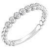 Genuine Diamond Ring in Platinum 1/6 Carat Diamond Stackable Ring