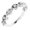 Genuine Diamond Ring in Sterling Silver 0.20 Carats Diamond Stackable Ring