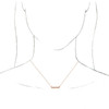 Buy 14 Karat Rose Gold 0.20 Carat Diamond Bar 16 to 18 inch Pendant