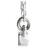 14 Karat White Gold 0.10 Carat Diamond Bar 16 to 18 inch Pendant