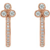 14 Karat Rose Gold 0.50 Carat Lab Grown Diamond J Hoop Earrings