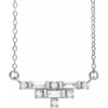 Genuine Diamond Necklace in Platinum 0.25 Carat Diamond Art Deco 16 inch Pendant