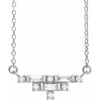 Genuine Diamond Necklace in Platinum 0.25 Carat Diamond Art Deco 18 inch Pendant