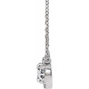 Genuine Diamond Necklace in Platinum 0.13 Carat Diamond 18 inch Pendant