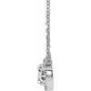 Genuine Diamond Necklace in Sterling Silver 0.13 Carat Diamond 16 inch Pendant