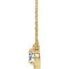 White Diamond Necklace in 14 Karat Yellow Gold 0.90 Carat Diamond 18 inch Pendant