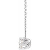 White Diamond Necklace in 14 Karat White Gold 0.50 Carat Diamond Solitaire 16 to 18 inch Pendant