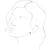 Genuine Amethyst Earrings in Platinum Amethyst & 1/4 Carat Diamond Earrings