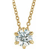 Lab Grown Diamond Necklace in 14 Karat Yellow Gold 0.60 Carat Lab Grown Diamond Solitaire 16 to 18 inch Pendant