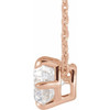Lab Grown Diamond Necklace in 14 Karat Rose Gold 7/8 Carat Lab Grown Diamond Solitaire 16 to 18 inch Pendant