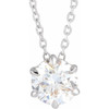 Lab Grown Diamond Necklace in 14 Karat  Gold 7/8 Carat Lab Grown Diamond Solitaire 16 to 18 inch Pendant