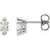 14 Karat White Gold 0.50 Carats Natural Diamond Earrings