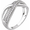 Shop 14 Karat White Gold 0.25 Carat Diamond Criss-Cross Ring
