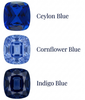 Chatham Lab Created Ceylon Blue Sapphire Gemstone – Antique Cushion Cut – GEM Grade
