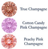 Chatham Lab Created Cotton Candy Pink Champagane Sapphire Gemstone – Round Cut – GEM Grade