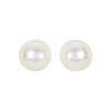 14 Karat Yellow Gold 4 mm Cultured White Akoya Pearl Earrings