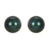 14 Karat White Gold 5 mm Cultured Black Akoya Pearl Earrings