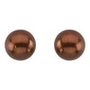 14 Karat Yellow Gold Cultured Chocolate Freshwater Pearl Earrings