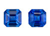 Brilliant Blue Sapphire - Asscher Cut Gem Pair - 2.31 Carats - 5.6mm