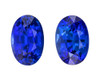 Genuine Blue Sapphire Pair - Oval Cut - 1.23 Carats - 6x4mm