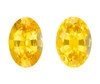 Low Price Yellow Sapphire Pair - Oval Shape - 1.42 Carats - 6.5x4.5mm