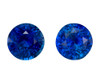 Natural Round Blue Sapphire Gemstone Pair - 1.72 Carats - 5.6mm