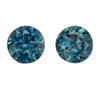 Low Price Round Pair of Blue Green Sapphire Gems - 1.73 Carats - 5.5mm