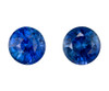 Matched Pair Gems - Blue Sapphire - Round Cut - 0.67 carat - 4mm