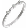 Sterling Silver .03 CRose-Cut Diamond Stackable Ring