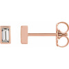 14 Karat Rose Gold 0.20 Carat Natural Diamond Bezel-Set Earrings