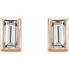 14 Karat Rose Gold 0.20 Carat Natural Diamond Bezel-Set Earrings