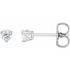 14 Karat White Gold 0.20 Carat Natural Diamond Post Post Earrings