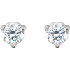 14 Karat White Gold 0.20 Carat Natural Diamond Post Post Earrings