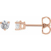 14 Karat Rose Gold 0.33 Carat Natural Diamond Post Post Earrings