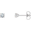Natural Diamond Earrings in Platinum 0.50 Carat Diamond 4-Prong Cocktail Earrings