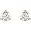 14 Karat Rose Gold 0.33 Carat Lab Diamond Stud Earrings