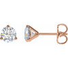 14 Karat Rose Gold 1 Carat Lab Diamond Stud Earrings