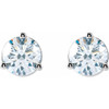 White Lab Diamond Earrings in 14 Karat White Gold 0.25 Carat