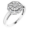 Sterling Silver .05 Carat Diamond Ring Size 7
