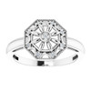 Sterling Silver .05 Carat Diamond Ring Size 7