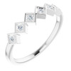 Genuine Diamond Ring in Platinum 1/8 Carat Diamond Stackable Ring