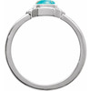 Sterling Silver Natural Turquoise Cabochon Ring